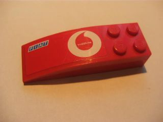 44126pb015R - Slope, Curved 6 x 2 with Vodafone and Fiat Logo Pattern Right (Sticker) - Set 8362