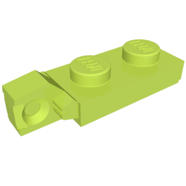 44301a - Hinge Plate 1 x 2 Locking with 1 Finger on End with Bottom Groove