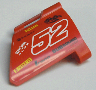 44352pb09 - Technic, Panel Fairing #22 Large Short, Small Hole, Side A with Number 52 and Sponsor Logos Pattern (Sticker) - Set 8167
