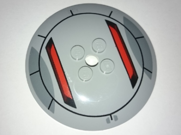 44375bpb06 - Dish 6 x 6 Inverted (Radar) - Solid Studs with SW Sith Infiltrator Pattern