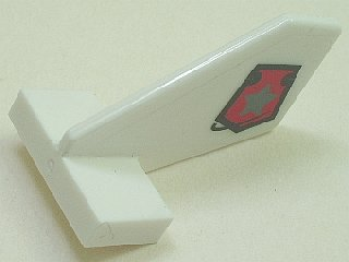 44661pb004 - Tail Shuttle, Small with Space Police 3 Badge Pattern on Both Sides (Stickers) - Sets 5980 / 5981