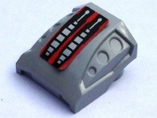 44675pb010 - Slope, Curved 2 x 2 with Debossed Side Ports with Engine Pattern (Sticker) - Set 8642