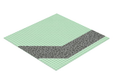 4478px3 - Baseplate, Road 32 x 32 with Driveway with Dark Gray Cobblestones on Light Gray Ground Pattern