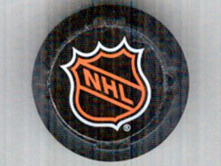 44848pb02 - Sports Hockey Puck, Large with NHL Logo Pattern (Sticker) - Sets 3540 / 3541 / 3542 / 3543 / 3544 / 3545