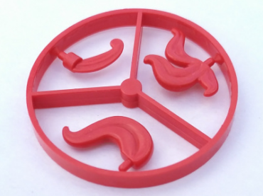 4502 - Minifigure, Plume / Feather Wheel, 3 on Sprue