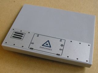 4515pb032R - Slope 10 6 x 8 with Warning Triangle, 'EXPLOSIVES' and Air Vent Pattern Model Right Side (Sticker) - Set 8635