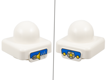 45210pb02 - Primo Plate 1 x 1 with Plates with Siren Pattern