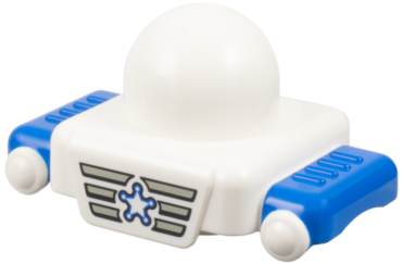 45211pb02 - Primo Plate 1 x 1 with Blue Mudguards with Sheriff Star Pattern