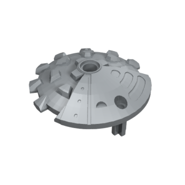 45275 - Bionicle Weapon 5 x 5 Shield with Saw Blade Studded