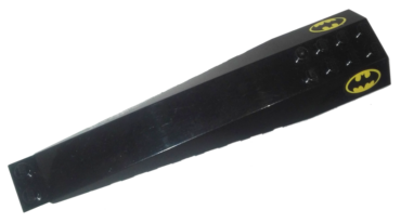 45301pb004 - Wedge 16 x 4 Triple Curved with Reinforcements with Batman Logo Pattern on Both Sides (Stickers) - Set 7779