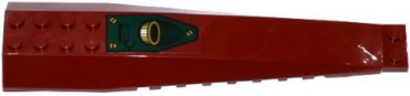 45301pb038 - Wedge 16 x 4 Triple Curved with Reinforcements with Dark Green Panel with 3 Screws, Exhaust Pipe and Crack Pattern (Sticker) - Set 70735