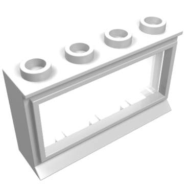 453bc01 - Window 1 x 4 x 2 with Extended Lip, with Glass