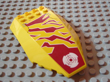 45705pb006 - Windscreen 10 x 6 x 2 Curved with Dark Red Camo and White Target Pattern (Sticker) - Set 8113