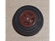 4624c05 - Wheel 8mm D. x 6mm with Black Tire 14mm D. x 4mm Smooth Small Single with Number Embossed on Side (4624 / 59895)