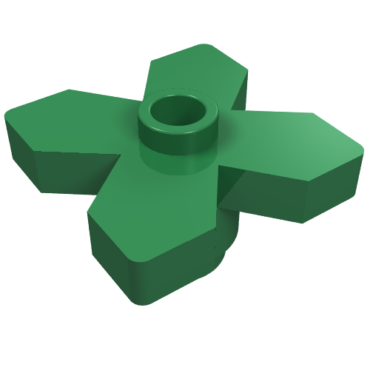 4727 - Plant Flower 2 x 2 Leaves - Angular