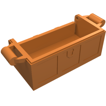 4738a - Container, Treasure Chest Bottom with Slots in Back