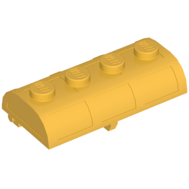 4739a - Container, Treasure Chest Lid Curved with Thick Hinge