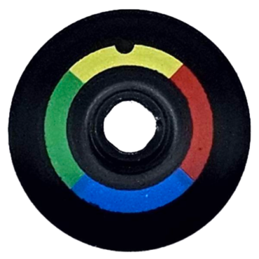 4740pb025 - Dish 2 x 2 Inverted (Radar) with Red, Yellow, Green and Blue Quarter Arcs Pattern