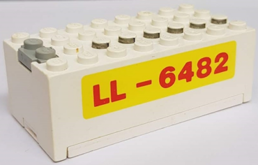 4760c01pb03 - Electric 9V Battery Box Small with Red 'LL-6482' on Yellow Background Pattern