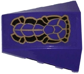 47753pb060 - Wedge 4 x 4 Triple Curved No Studs with Black and Dark Tan Scales Pattern (Sticker) - Sets 70746 / 70749