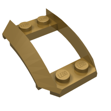 47755 - Wedge 4 x 3 Open with Cutout and 4 Studs