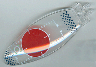 47844pb01 - Windscreen 9 x 3 x 1 2/3 Bubble Canopy with Red Circle and Verniers Pattern