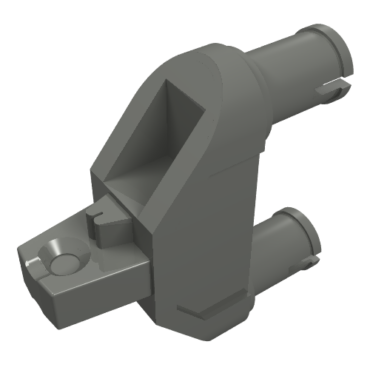 47973 - Hinge 1 x 3 with Two Pins, Locking 1 Finger - Round Pin Holes