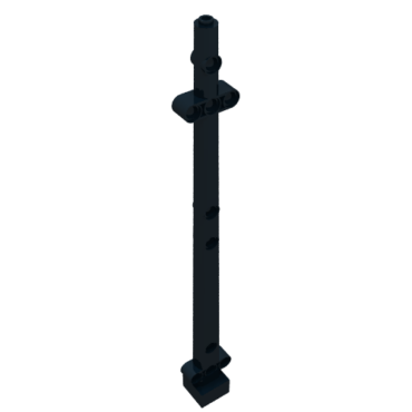 48002a - Boat, Mast 2 x 2 x 20 with Holes and Axle Hole (x Shape / + Orientation)