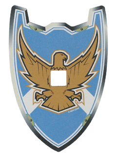 48080a - Plastic Shield for Large Figures with Knights Kingdom Jayko Hawk Pattern