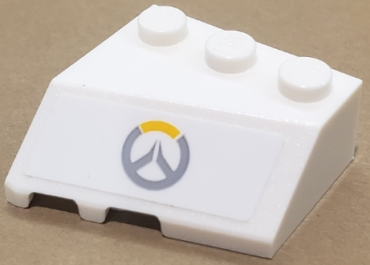48165pb004 - Wedge 3 x 3 Sloped Right with Overwatch Logo Pattern (Sticker) - Set 75975