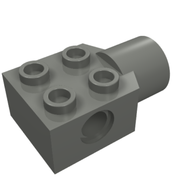 48169 - Technic, Brick Modified 2 x 2 with Pin Hole and Rotation Joint Socket