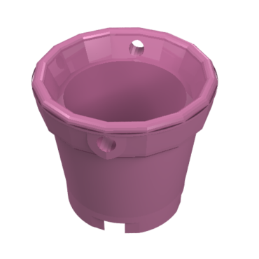 48245 - Container, Bucket 2 x 2 x 2 with Handle Holes