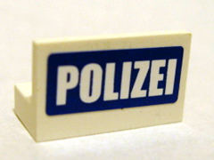 4865pb014 - Panel 1 x 2 x 1 with 'POLIZEI' White on Blue Pattern (Sticker) - Set 7741