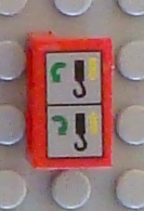 4865pb025 - Panel 1 x 2 x 1 with Helicopter Hook Instructions Pattern (Sticker) - Set 8856