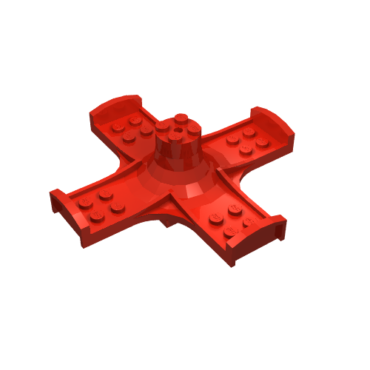 4874c01 - Fabuland Merry-Go-Round Base 4 x 4 with (Same Color) Fabuland Merry-Go-Round Type 1 Top (4875 / 4874)