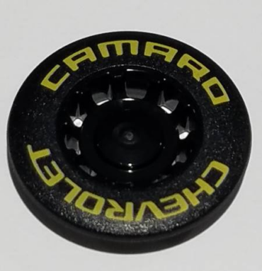 49098pb01 - Wheel Cover 10 Spoke Recessed with Yellow 'CHEVROLET CAMARO' Pattern
