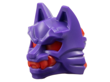 4919pb02 - Minifigure, Headgear Mask Wolf with Knot on Back with Molded Red Eyes, Teeth, and Head Wrap Pattern