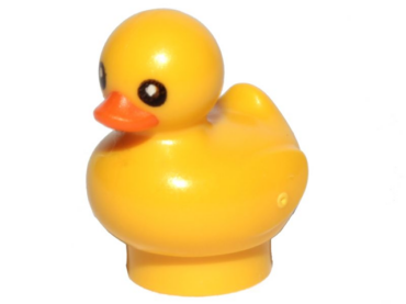 49661pb01 - Duckling with Molded Orange Beak and Printed Black Eyes Pattern