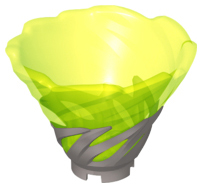 50663pb04 - Tornado Spiral with Molded Trans-Neon Green Top Pattern