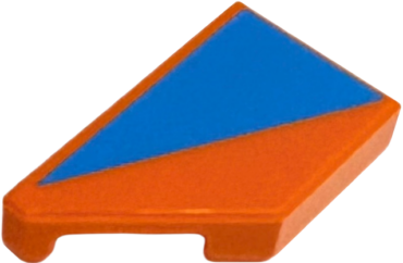 5091pb021 - Tile, Modified 1 x 2 Wedge Left with Dark Azure Triangle Pattern