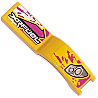 50947pb004R - Vehicle, Mudguard 1 x 4 1/2 with 'XRFUEL', Arrow, and Headlights Pattern Model Right Side (Stickers) - Set 8131
