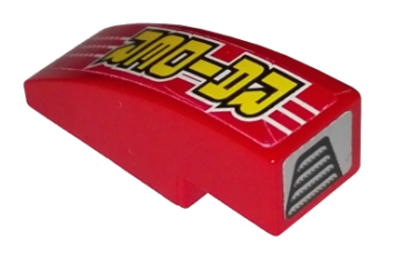 50950pb114 - Slope, Curved 3 x 1 with 'RAIDER' and Air Vent Pattern (Stickers) - Set 8130