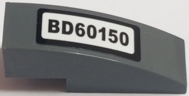 50950pb119 - Slope, Curved 3 x 1 with 'BD60150' Pattern (Sticker) - Set 60150