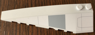 50955pb044 - Wedge 10 x 3 Left with SW Imperial Assault Carrier Hull Plates Pattern (Sticker) - Set 75106