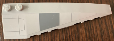 50956pb044 - Wedge 10 x 3 Right with SW Imperial Assault Carrier Hull Plates Pattern (Sticker) - Set 75106