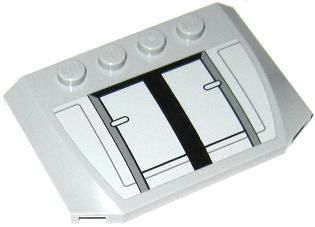 52031pb065 - Wedge 4 x 6 x 2/3 Triple Curved with SW AT-TE Armor Plates Pattern (Sticker) - Set 75019