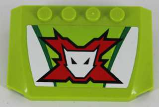 52031pb103 - Wedge 4 x 6 x 2/3 Triple Curved with World Racers Team Extreme Logo Pattern (Sticker) - Set 8864