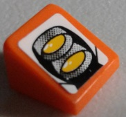 54200pb086 - Slope 30 1 x 1 x 2/3 with Headlights Pattern (Sticker) - Set 8863