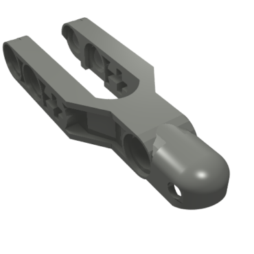 57515 - Technic, Steering Arm 6 x 2 with Tow Ball Socket Rounded, Chamfered