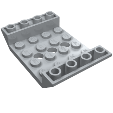 60219 - Slope, Inverted 45 6 x 4 Double with 4 x 4 Cutout and 3 Holes